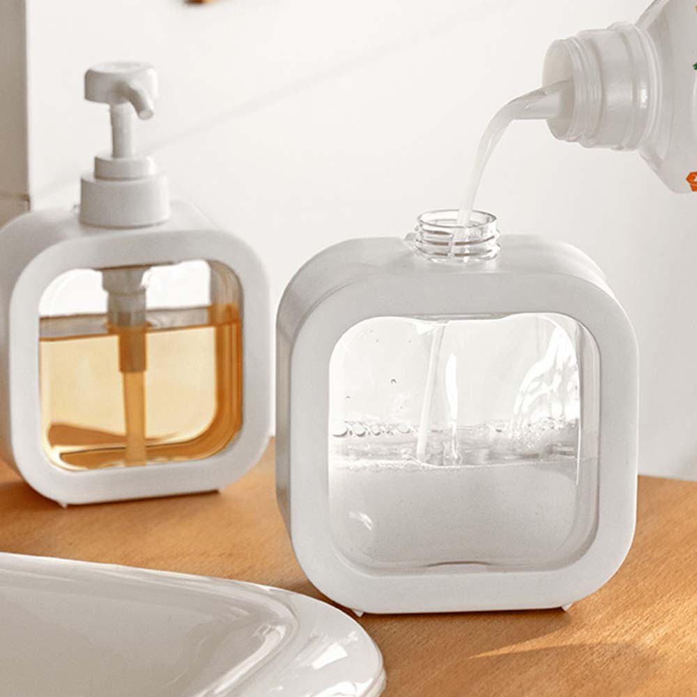 호텔 욕실 디스펜서 샴푸통 화이트 핸드워시 물비누 용기 300ml - 상세 이미지 4