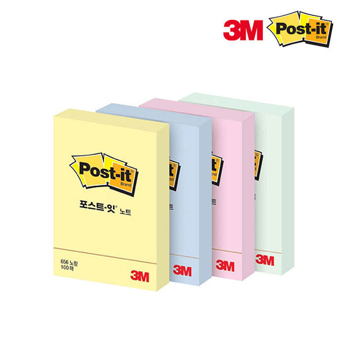 3M 포스트잇 파스텔 노트 656 51X76mm - 상품 이미지