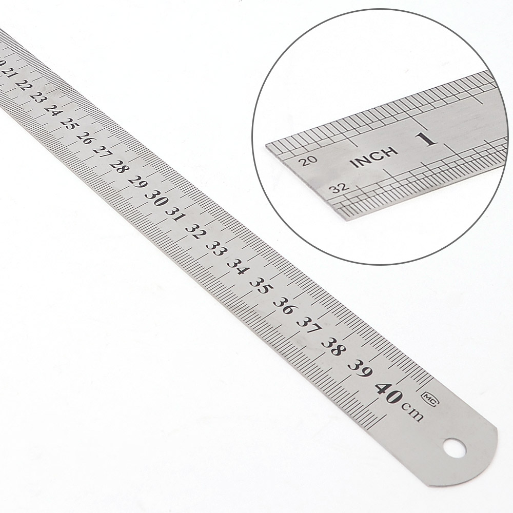 40cm 자 스틸 철제자 강철자 방안자 인치자 직자 - 상세 이미지 5
