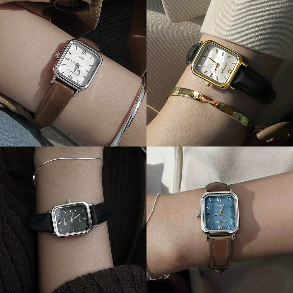 럼튼 자개 시계 하버 여성 가죽 손목 시계