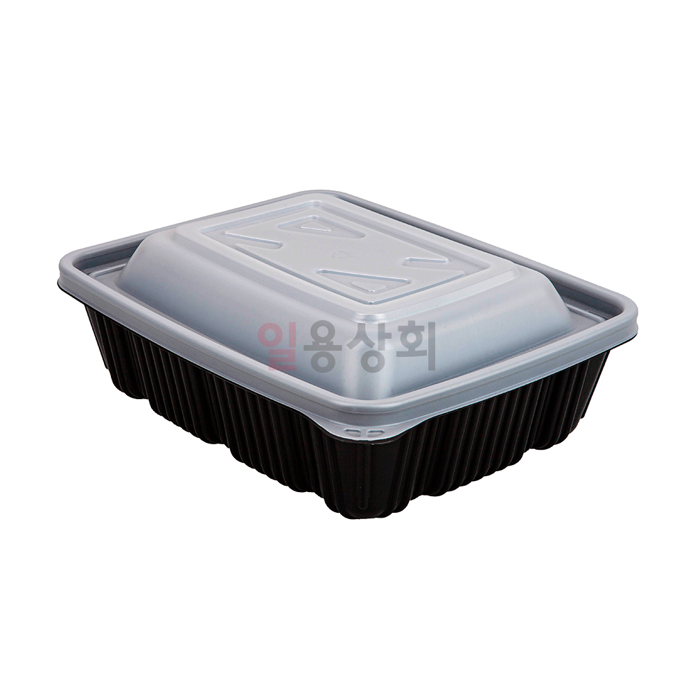사각 찜용기 JH 2722 중 2600ml 50세트 검정 : 일용상회