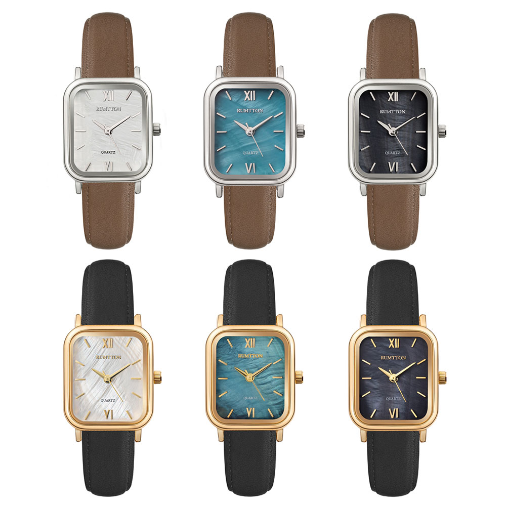 럼튼 자개 시계 하버 여성 가죽 손목 시계