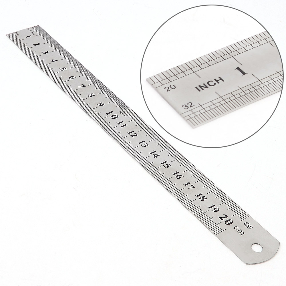 20cm 자 스틸 철제자 미니자 인치자 방안자 강철자 - 상세 이미지 5