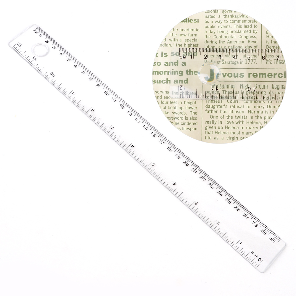 30센치 자 투명자 인치자 아크릴 플라스틱 30cm - 상세 이미지 2