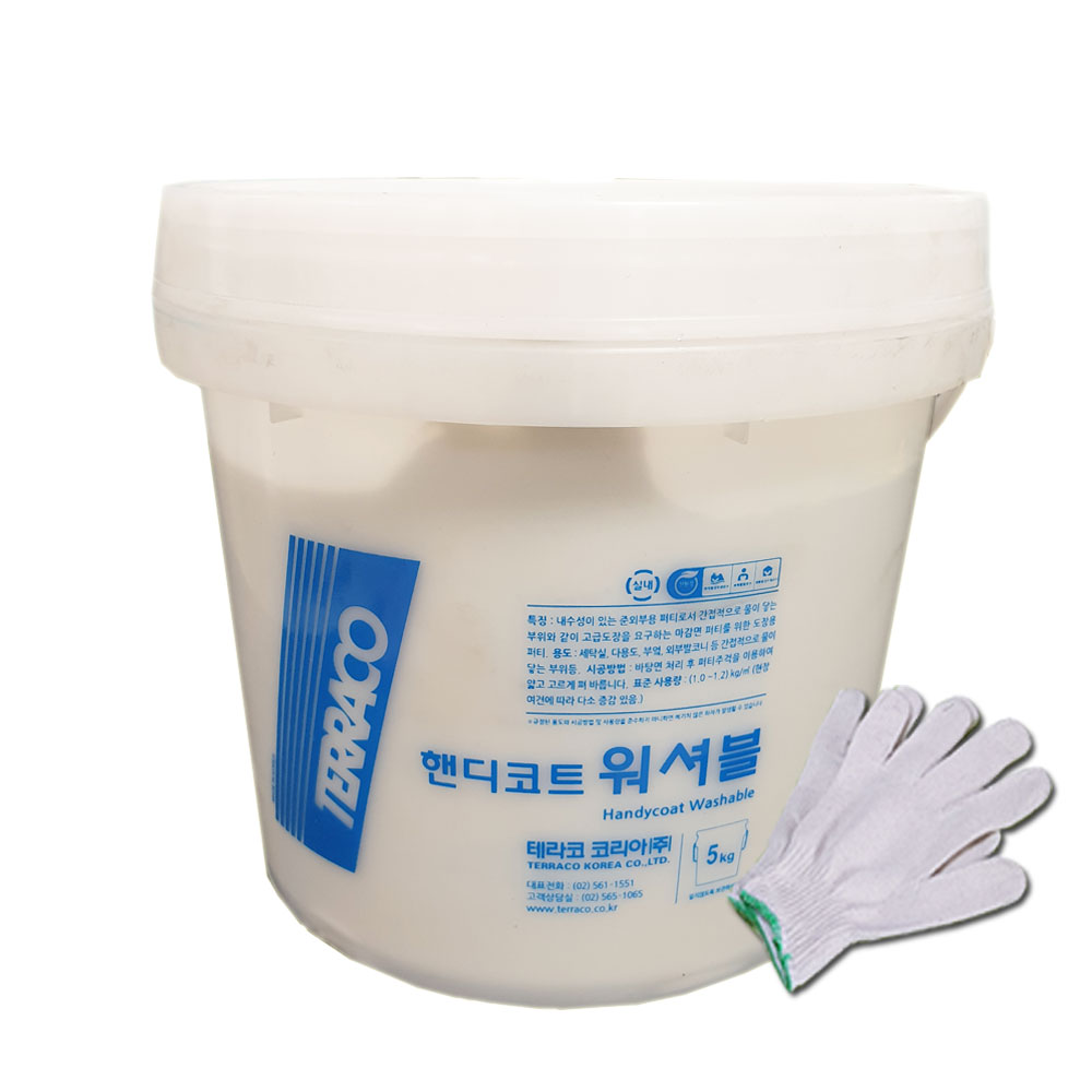 테라코 핸디코트 준외부퍼티 워셔블5kg 부엌 세탁실 발코니 - 상품 이미지