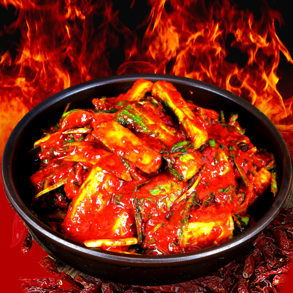 핵폭탄김치 핵폭탄오이김치 매운 실비 불맛 오이소박이 김치 1kg, 1개