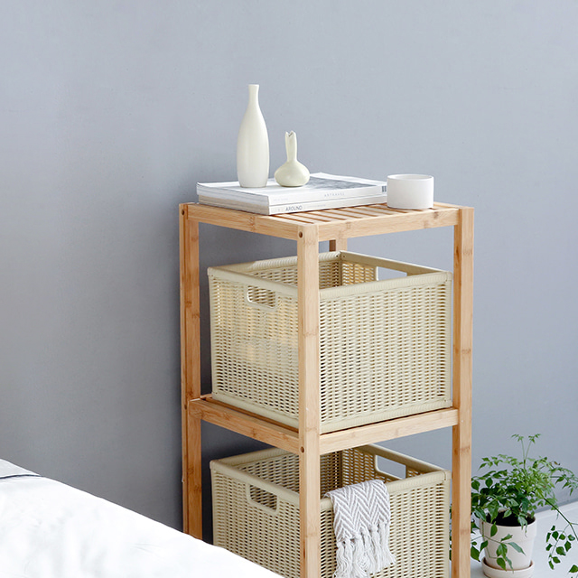 알로타 바스켓 6L 라탄 WP3001 305x305x240mm, 1단, 내추럴 1666.0269 - 상세 이미지 3