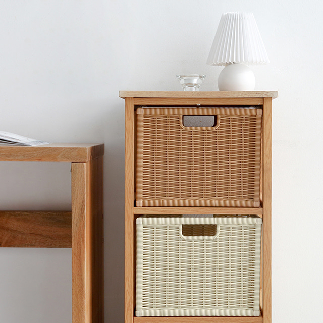 알로타 바스켓 6L 라탄 WP3001 305x305x240mm, 1단, 내추럴 1666.0269 - 상세 이미지 4