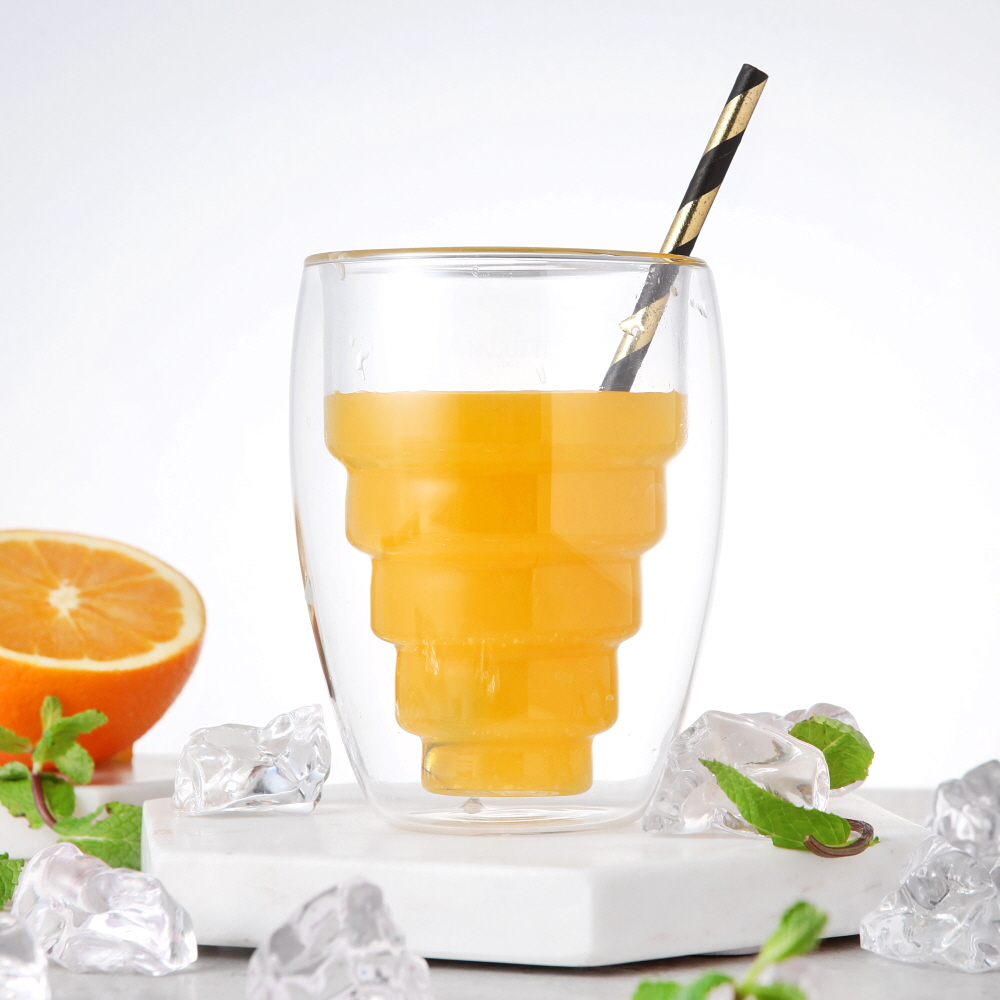 까사무띠 내열 이중유리컵 카페 유리잔 맥주잔 하이볼 / 250ml, 2개, 스칼라(M)