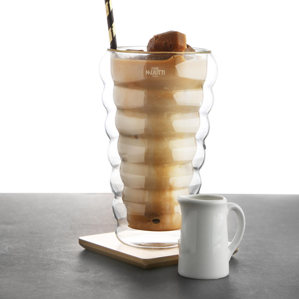 까사무띠 내열 이중유리컵 카페 유리잔 맥주잔 하이볼 / 480ml, 2개, 아넬리(L)