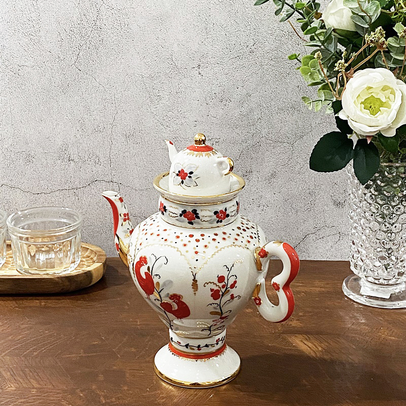 꼬꼬닭 사모바르 작은 티팟 티포트(480미리) 로모노소프