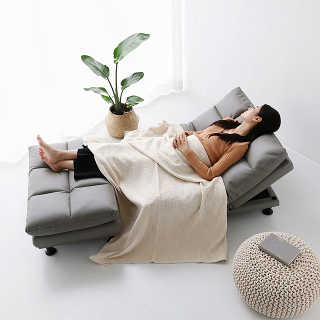 앰보 1인 멀티 소파 + 스툴 세트