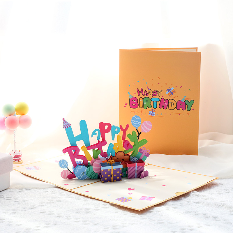 입체 선물 카드 어린이집 생일카드 HBD 말씀 카드 파티 초대장 - 상세 이미지 4