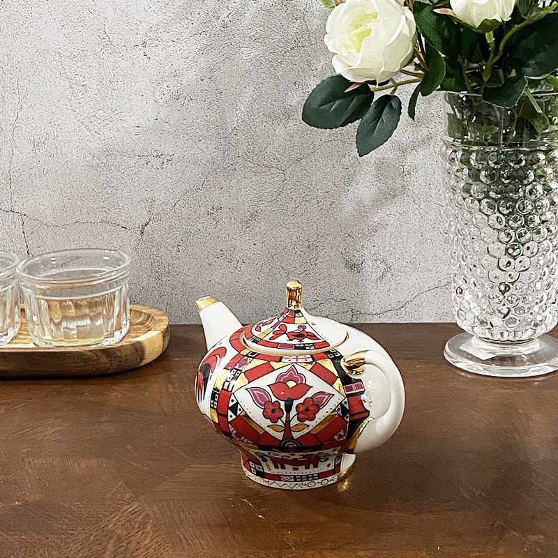 꼬꼬닭과 붉은말 작은 티팟 티포트(250미리) 로모노소프