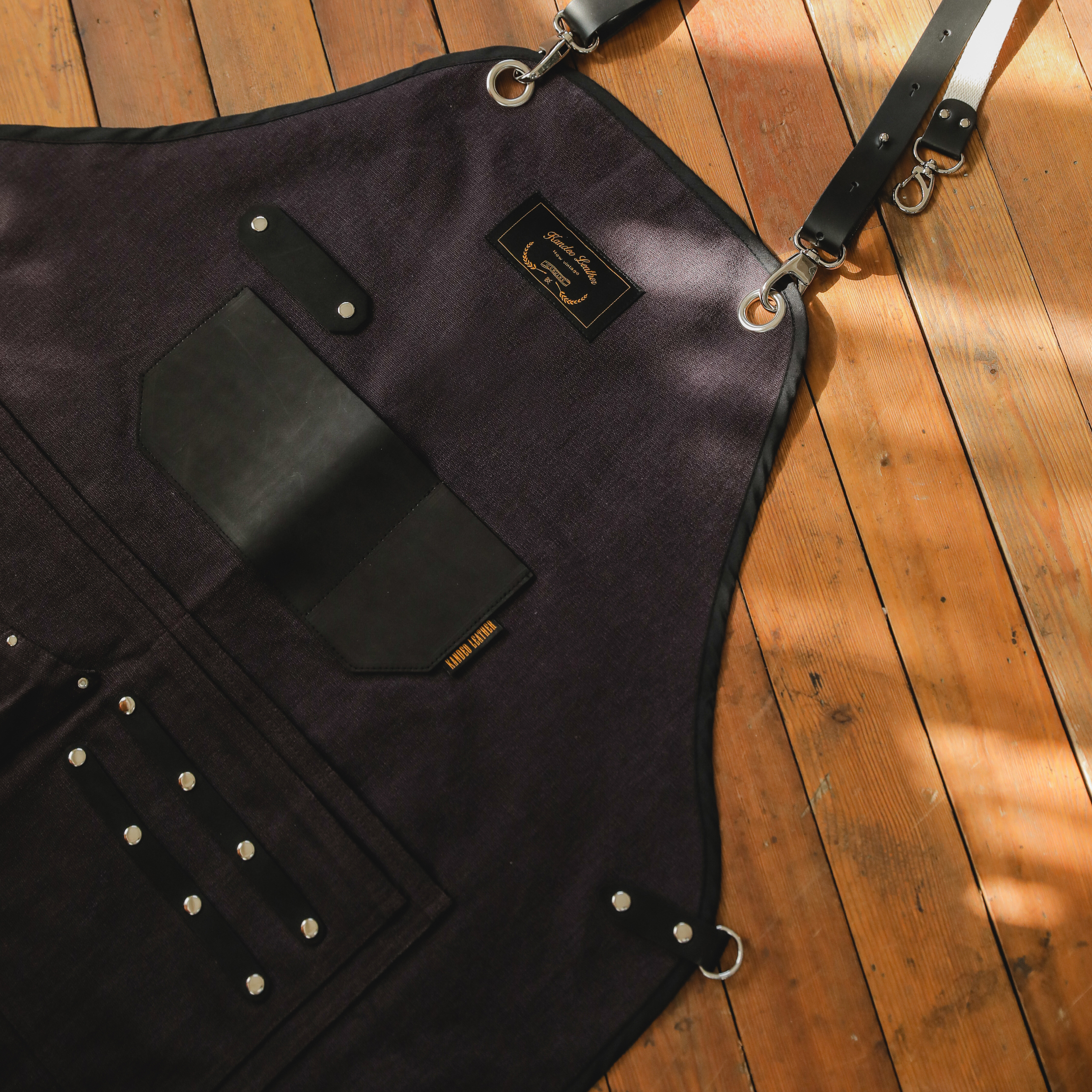 칸데오레더 바리스타 카페 앞치마 무디 퍼플