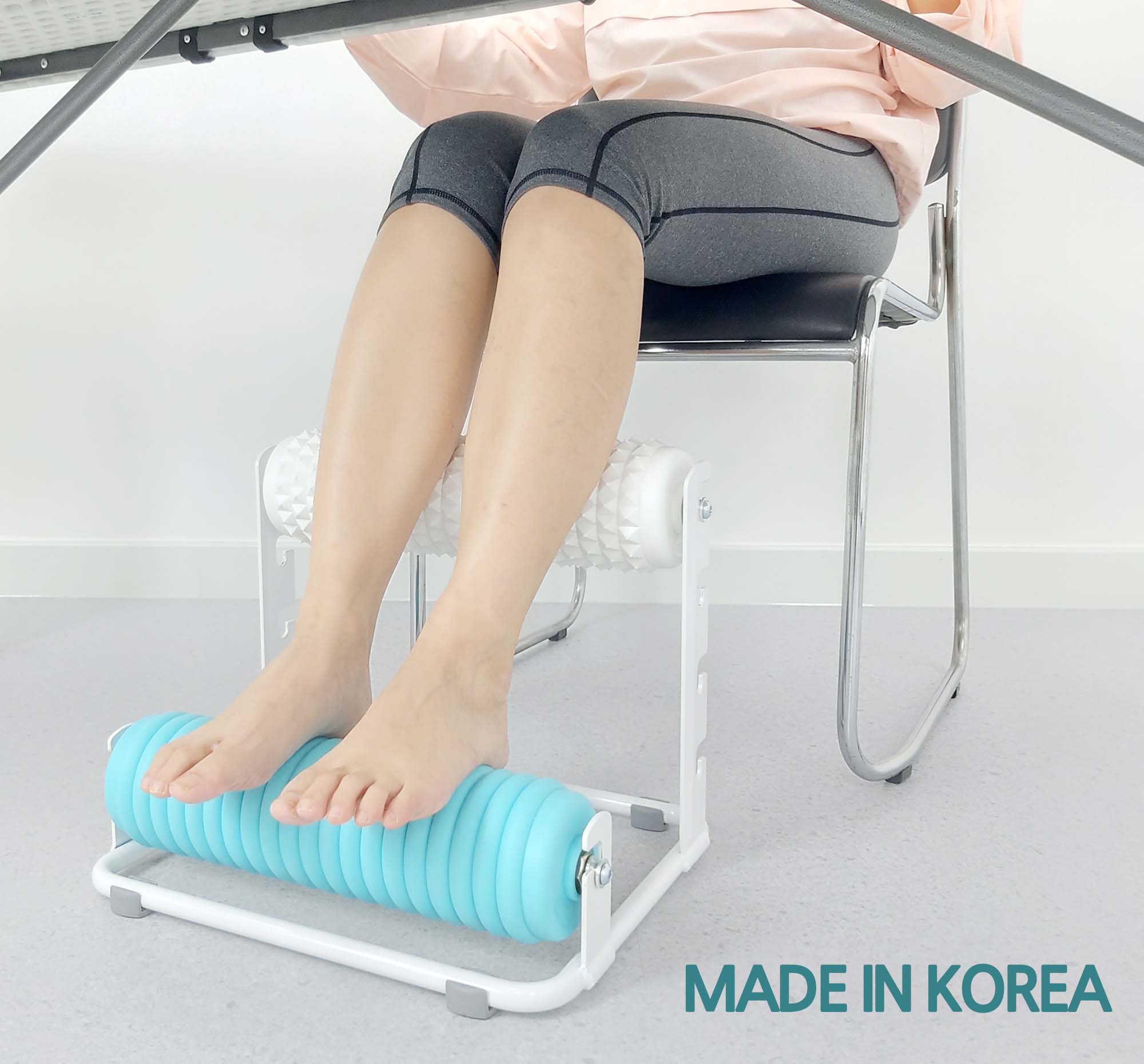 [유고] 발받침대 롤러 발바닥 마사지 다리 부종 붓기 사무실 책상 발받침 발판 풋스툴
