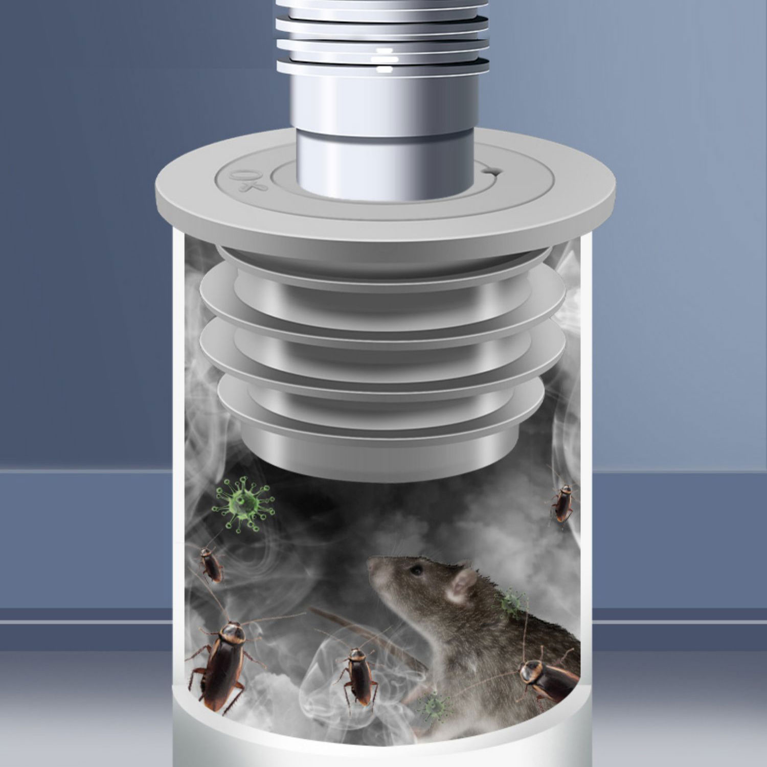 하수구트랩 배수구 세탁기 싱크대 하수관 냄새제거 차단 40-50mm