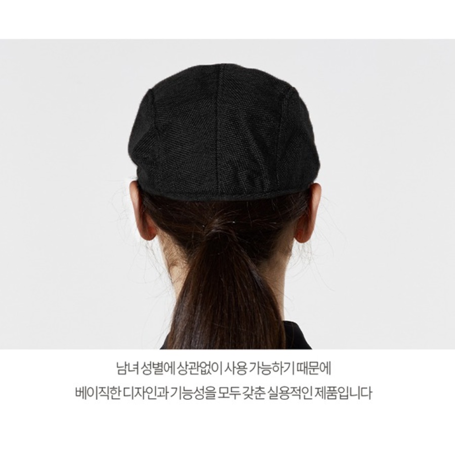 블랙 여자 남자 베레모 커피숍 모자 바리스타 모자 - 상세 이미지 4