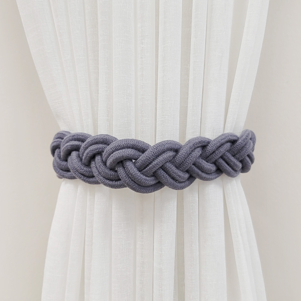 프리바토우 로럴 월계관 꼬임 커튼 마그네틱 자석 모던 타이백 끈 집게 걸이 장식