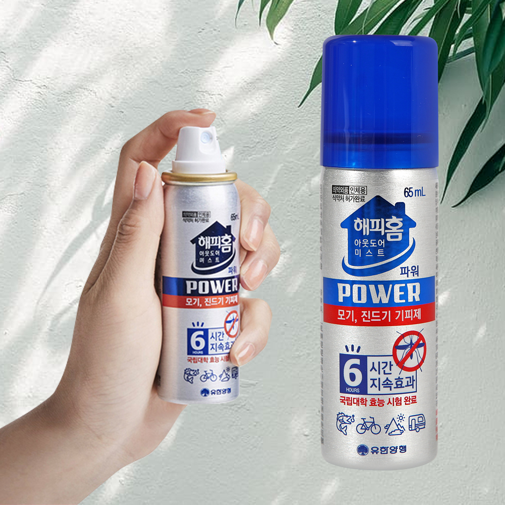 해피홈 아웃도어 미스트 파워 모기 진드기 기피제 뿌리는모기약 65ml, 1개 - 메인 이미지