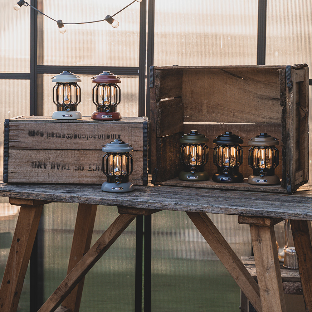 복스 VAUX 감성 캠핑 랜턴 센티멘탈 빈티지 조명 LED 충전식 차박 라이트 무드등