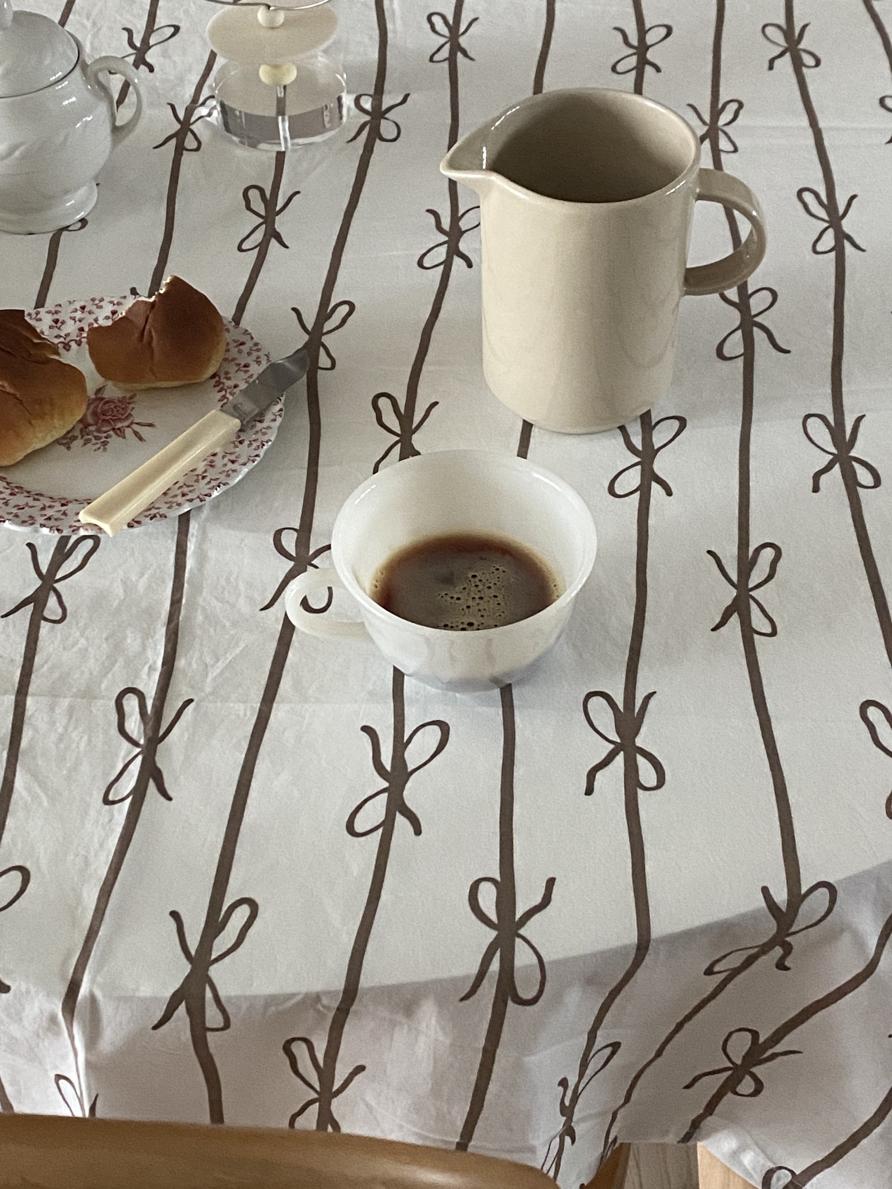 리본 테이블보 아일랜드 식탁보 밥솥 덮개 캠핑 테이블보