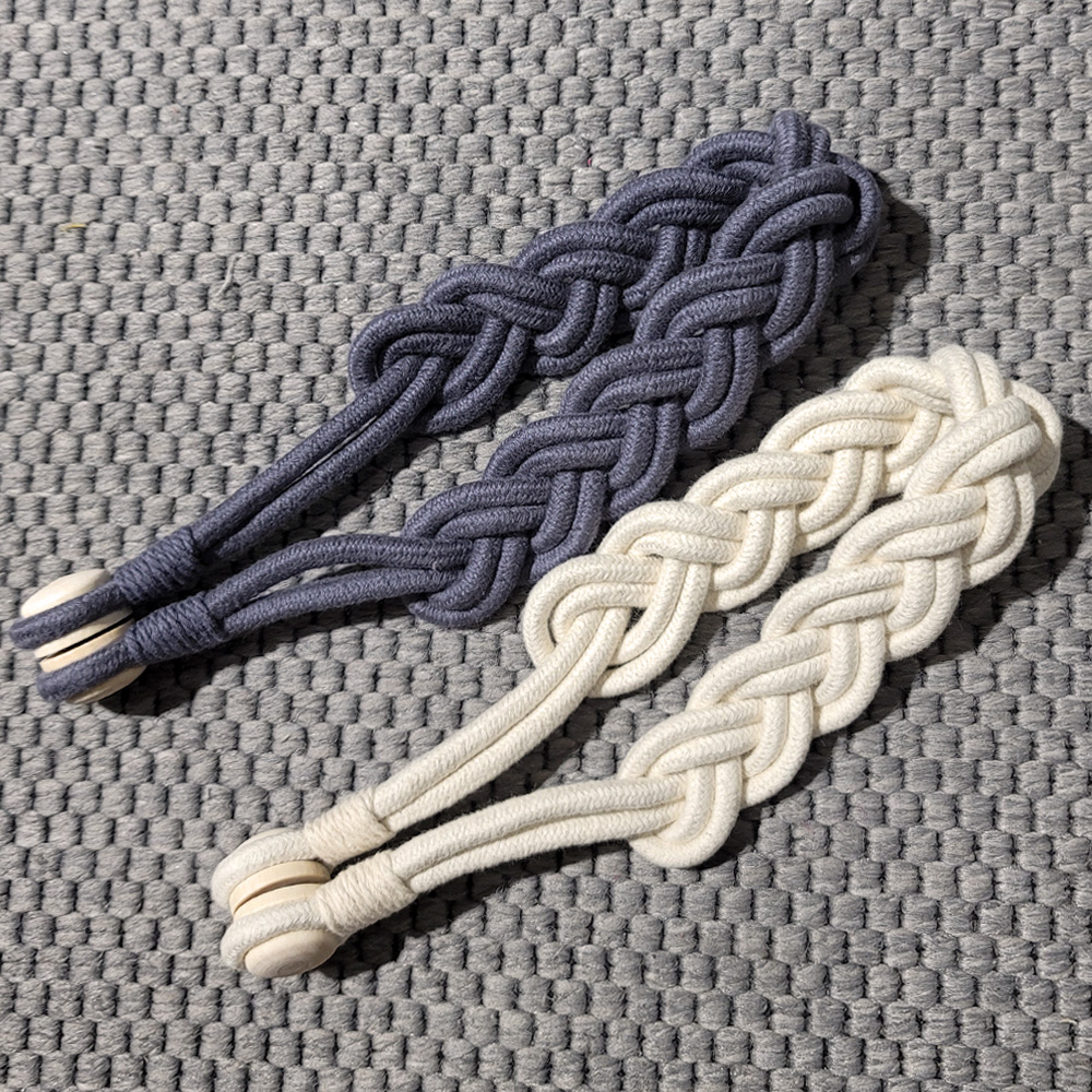 프리바토우 로럴 월계관 꼬임 커튼 마그네틱 자석 모던 타이백 끈 집게 걸이 장식