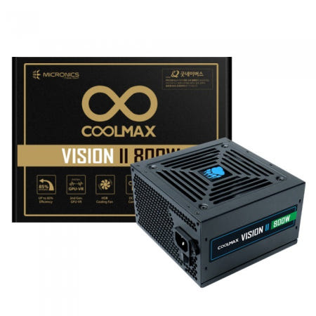 마이크로닉스 정품 COOLMAX VISION II 800W 파워 서플라이 ATX 무상 AS 5년