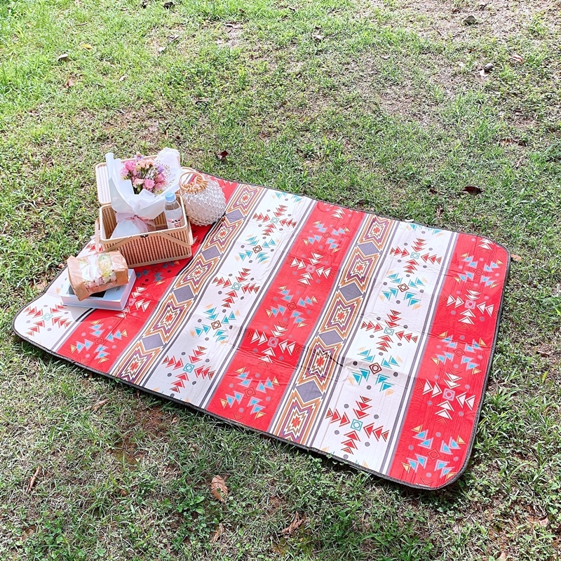 감성 방수 피크닉 매트 돗자리 에스닉 레드 소