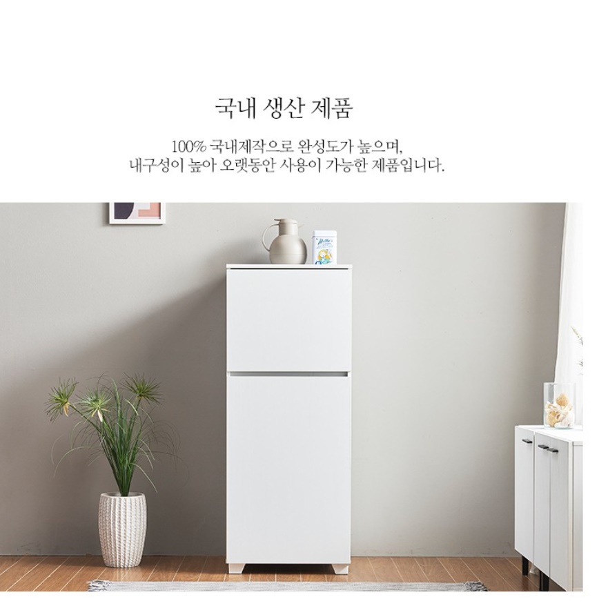 키 높은 수납장 냉장고 옆 수납장 엔틱 주방 수납장 탕비실 - 상세 이미지 4