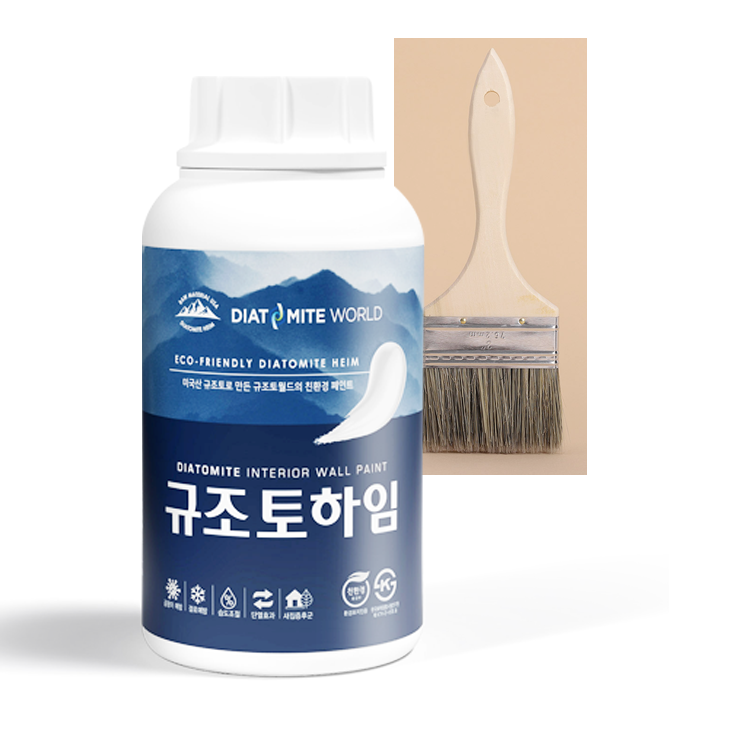 규조토하임 결로방지페인트 곰팡이방지 베란다 단열 벽지 셀프 방수 친환경 1.3kg - 상품 이미지