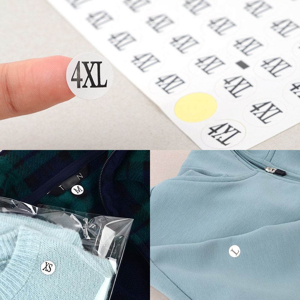 사이즈 스티커 의류 옷 치수 XS S M L XL 4XL 1장 - 상세 이미지 2