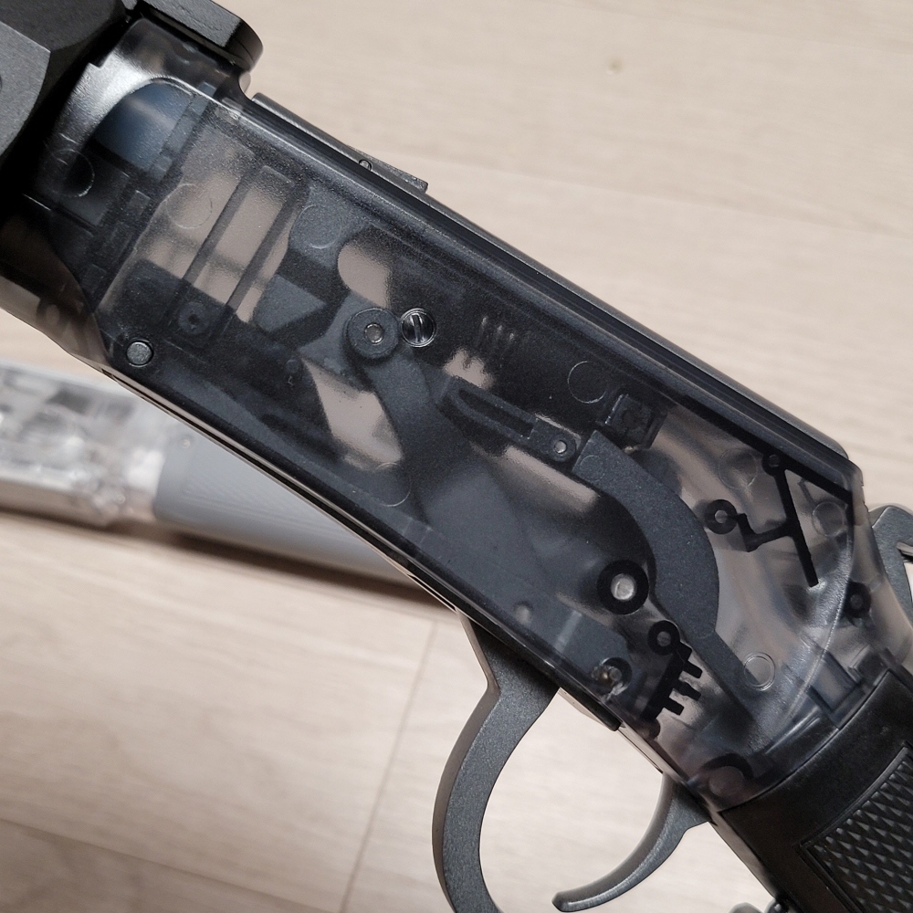 레버액션 콕킹 에어소프트 투명 너프탄 수정탄 윈체스터 m1894 그레이 이미지 6