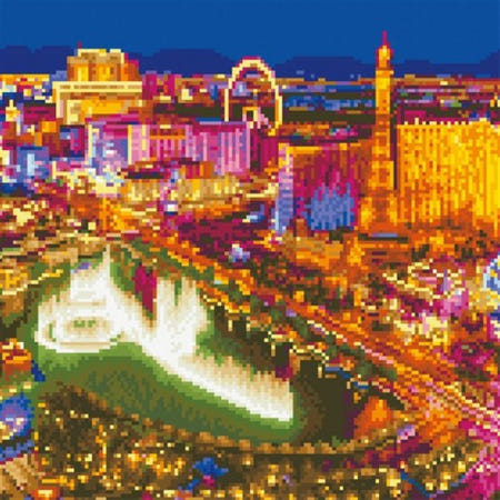 [중국OEM][해외]보석십자수 라스베가스 카지노 분수 호텔 야경 미국 분수쇼 전체수 DIY키트