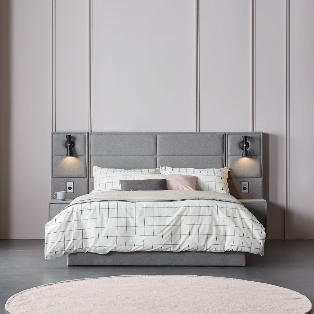 슬립퍼 플라노 침대프레임 저상형 호텔 호텔형 패브릭 LK 라지킹 사이즈 침대