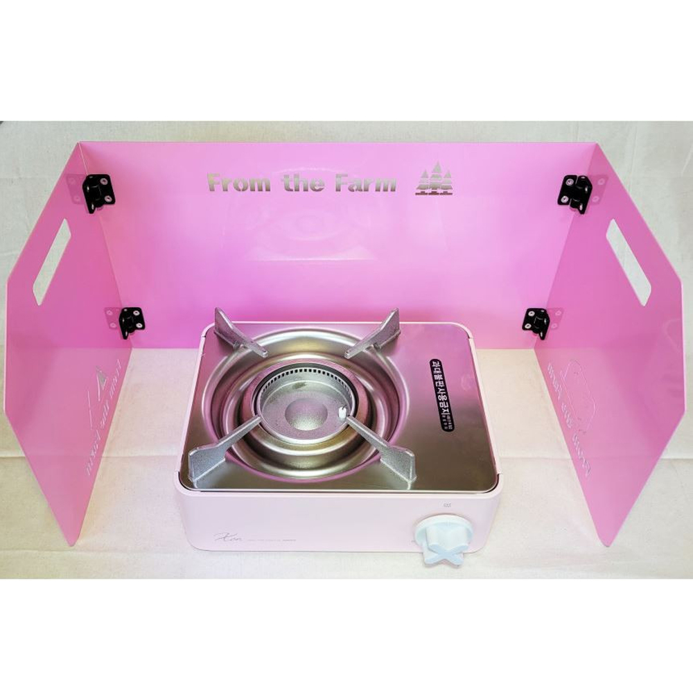 버너바람막이 구이바다 부르스타 캠핑 가스 가림막 M 핫핑크