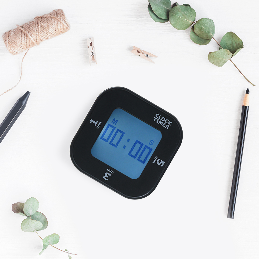 노바리빙 프리미엄 클락 타이머 ML1218 블랙 스탑워치 디지털 모래시계 쿠킹 요리