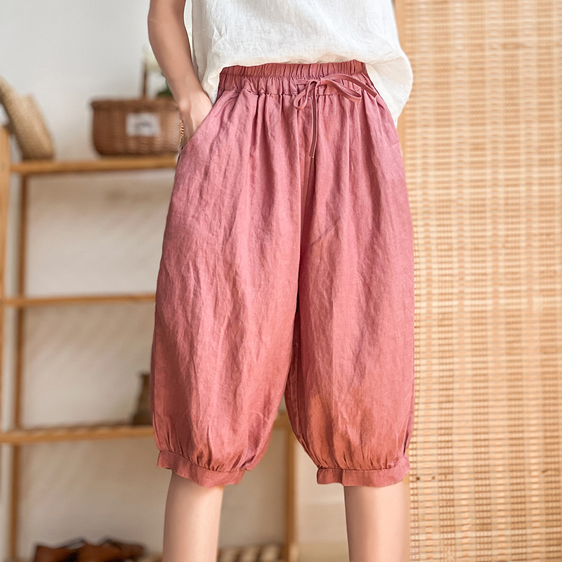 하마마스 여름 린넨반바지 5부반바지 66 77사이즈 - 상세 이미지 4