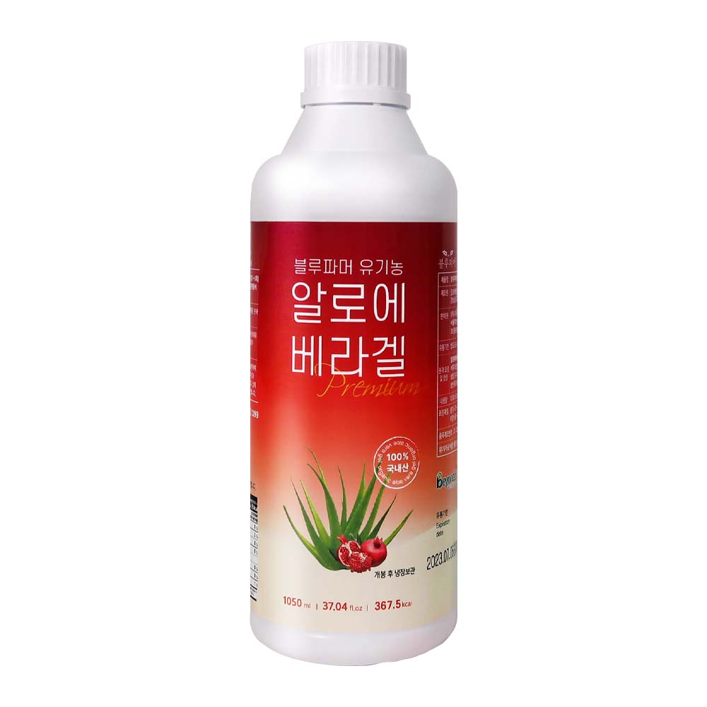 유기농 생 알로에 베라겔 90% 먹는 알로에 겔 효과 효능 면역력 쾌변 1050ml 1병 이미지 2