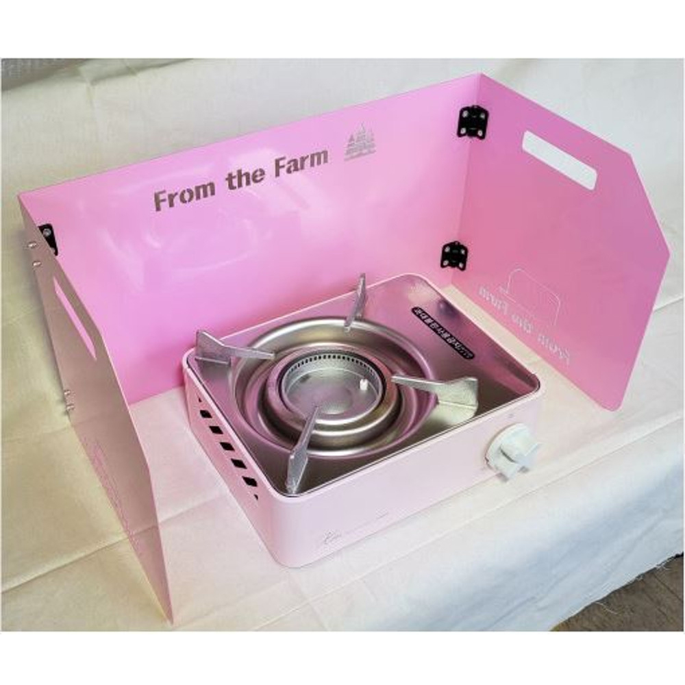 버너바람막이 구이바다 부르스타 캠핑 가스 가림막 M 핫핑크