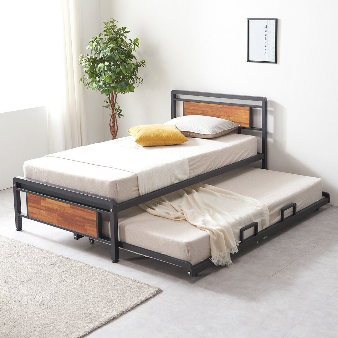 트윈 원목 철제 패밀리 침대 SS+SS 프레임