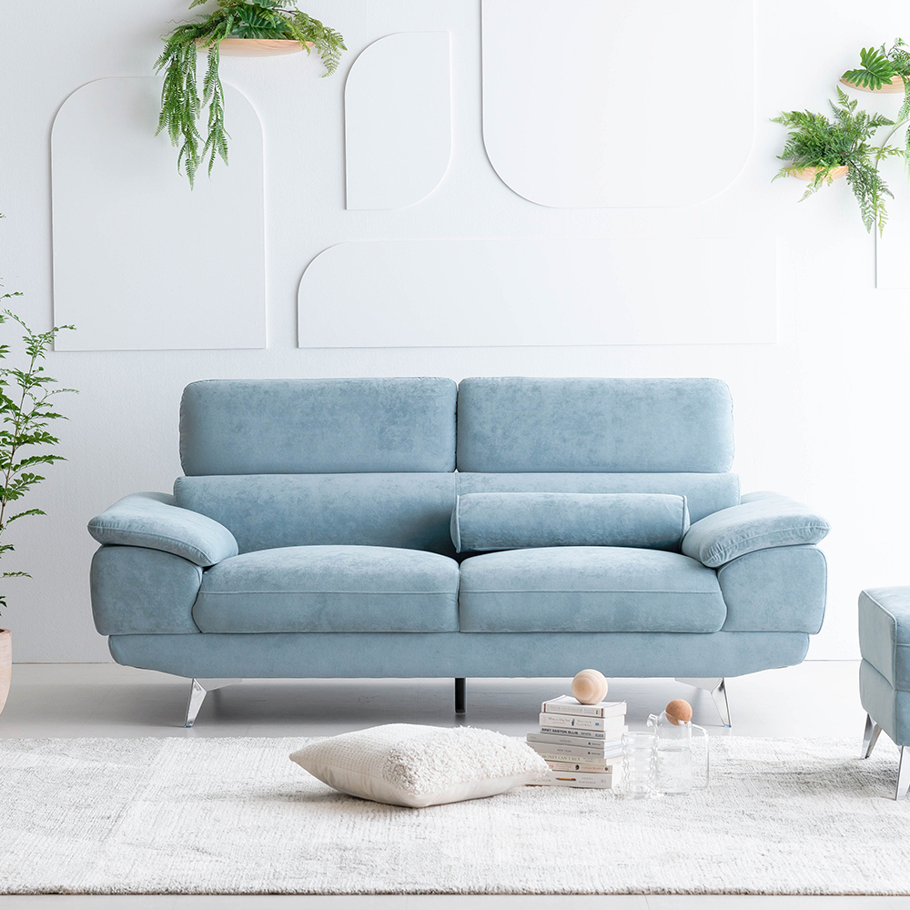 몬스터 소파 아쿠아텍스 이지클린 기능성 패브릭 소파 스툴 Event, 오트밀 베이지, 3인용