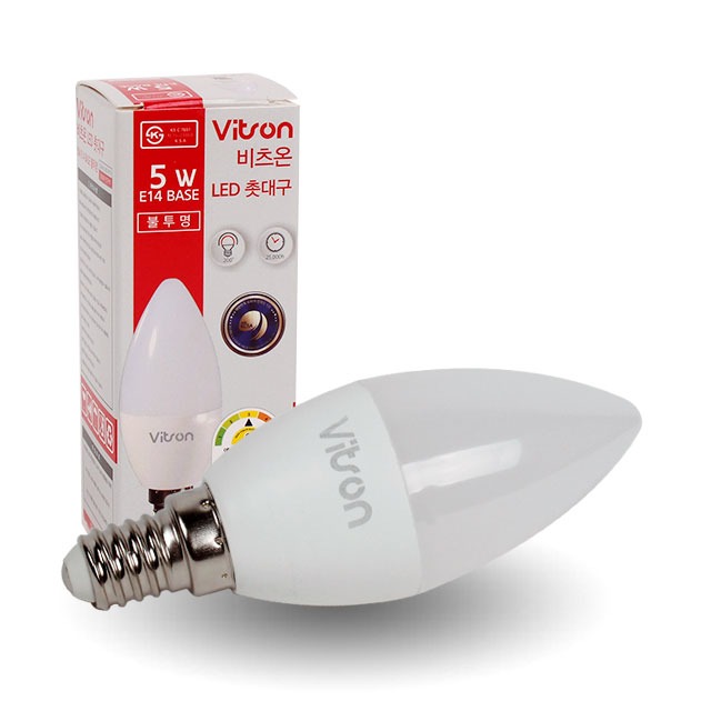LED 촛대구 램프 5W 확산 촛대전구 - 상품 이미지