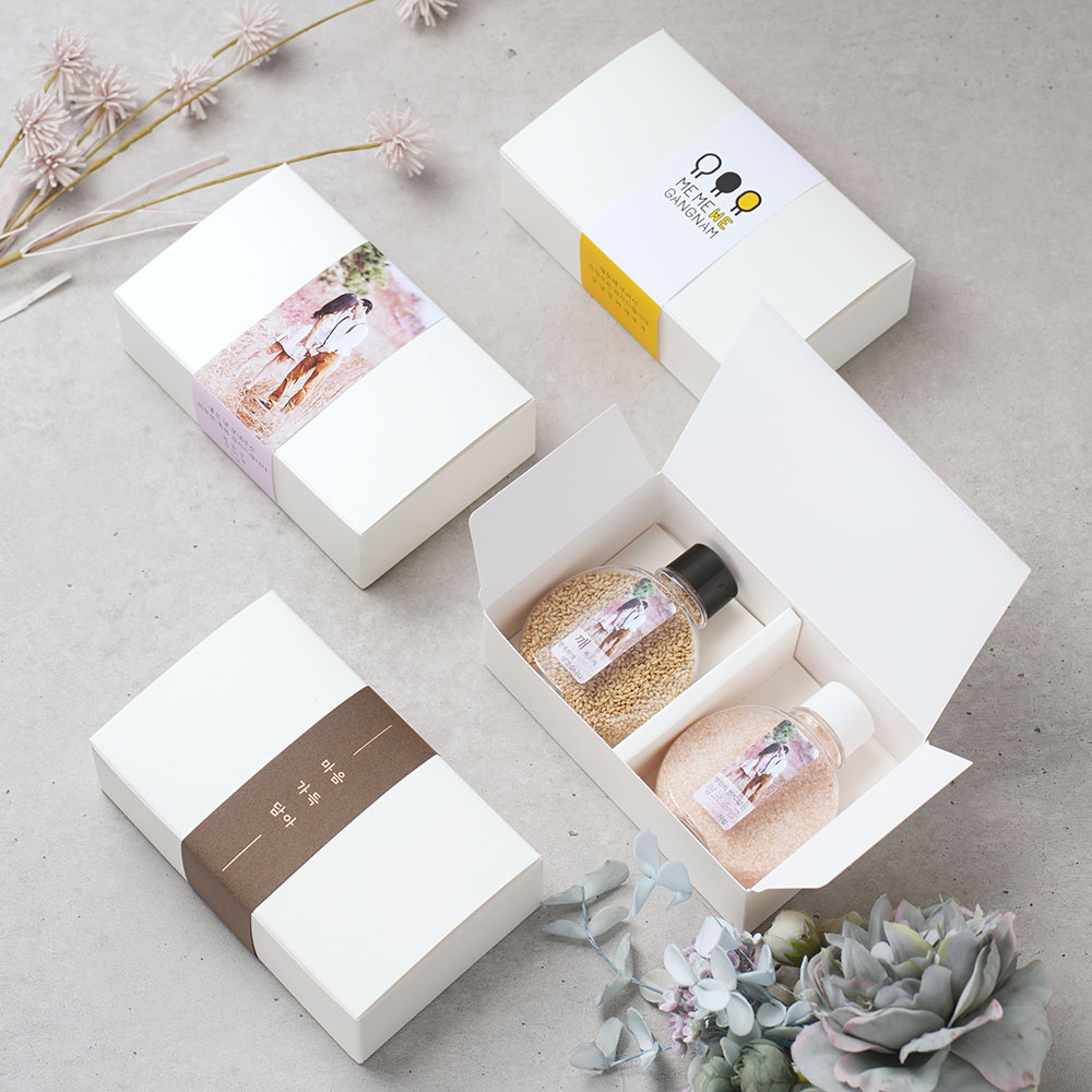 여섯별이야기 핑크솔트 소금 깨 답례품 웨딩 조문 돌 잔치 개업 승진 마음가득 세트 - 상세 이미지 3
