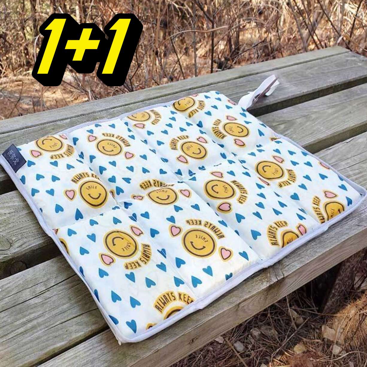 접이식 캠핑용 등산용 1인용 매트 차박 캠핑 백패킹 돗자리 스마일