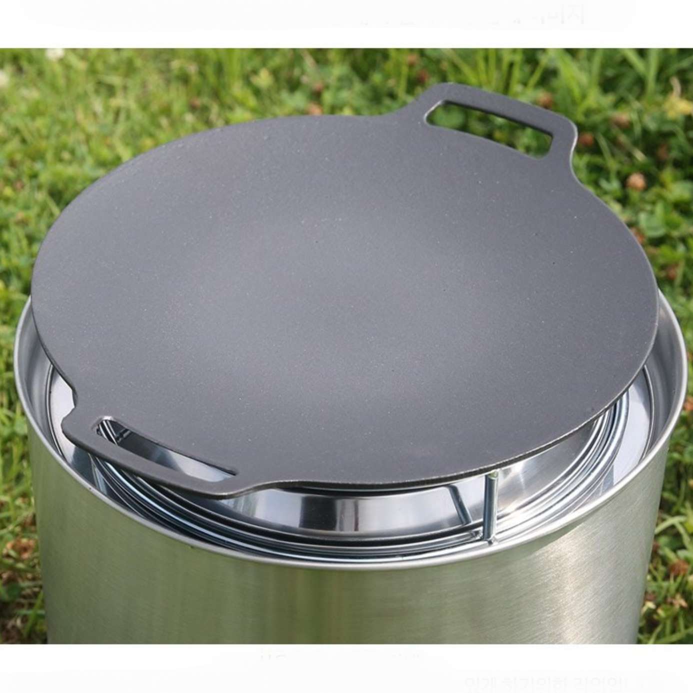 주철 무쇠 솥뚜껑 불판 주물 소고기불판 캠핑용 그리들 닭갈비