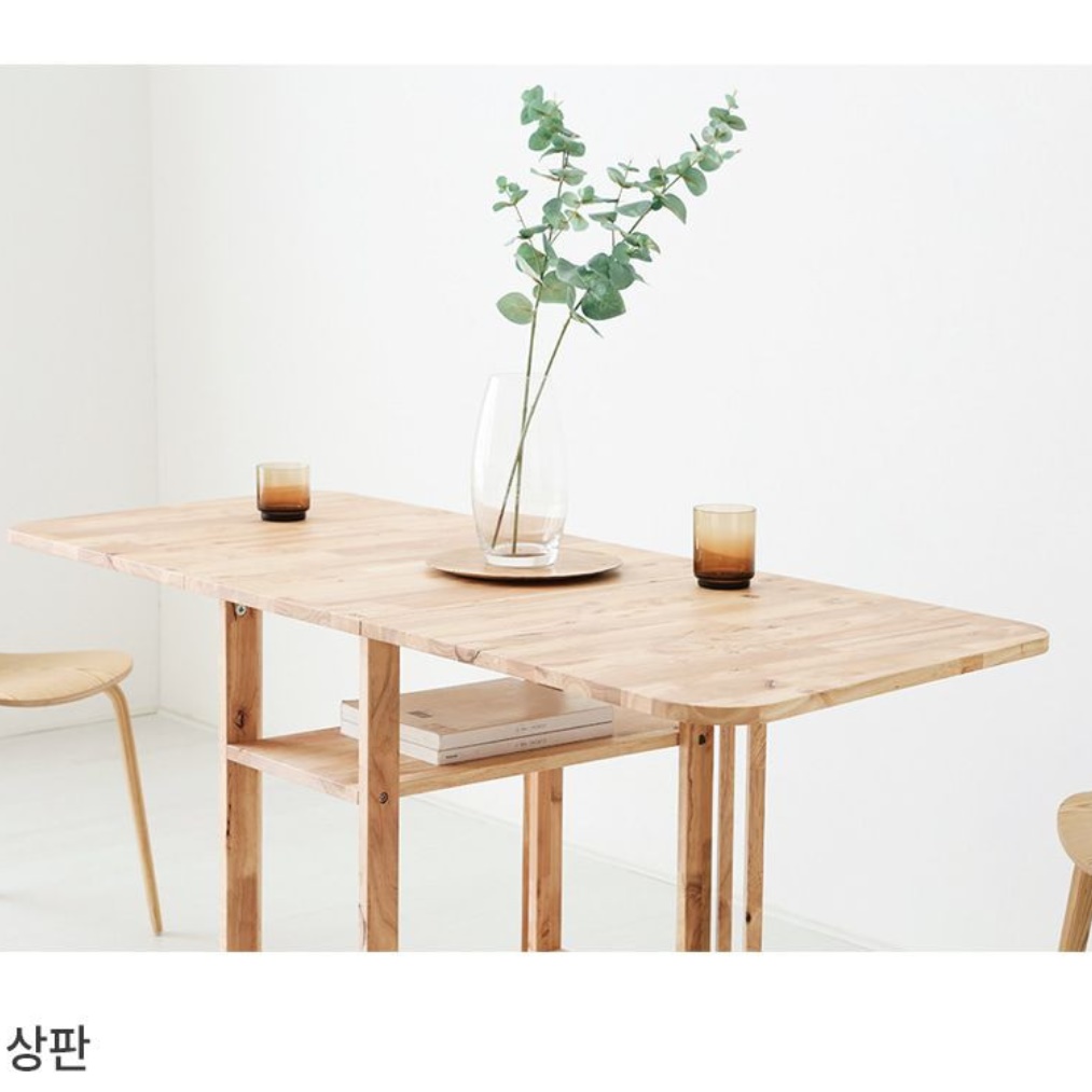 익스텐션식탁 작은4인용식탁 리빙다이닝테이블 확장테이블 - 상세 이미지 5