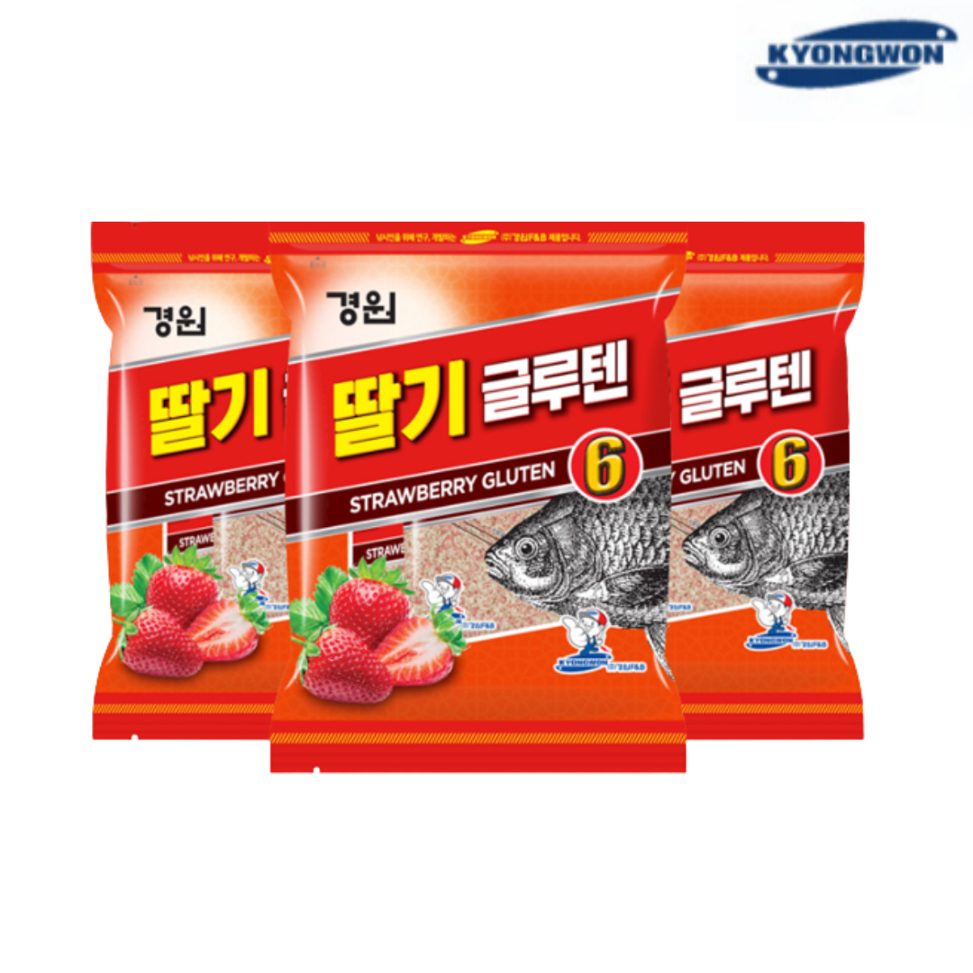 경원산업 아쿠아 딸기글루켄6 민물 잉어 향어 붕어 낚시 떡밥 미끼 - 메인 이미지
