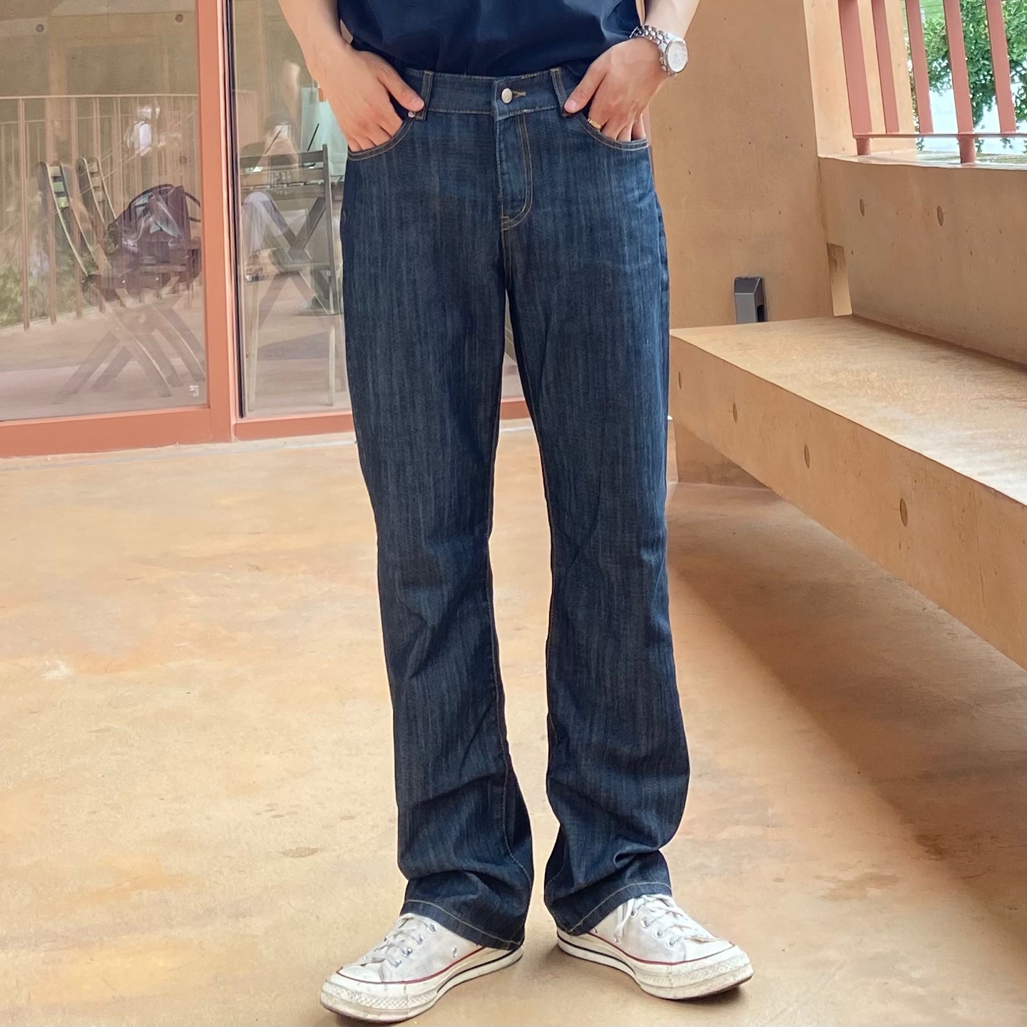 셀비지데님 남자세미와이드청바지 남자일자청바지 이미지 8
