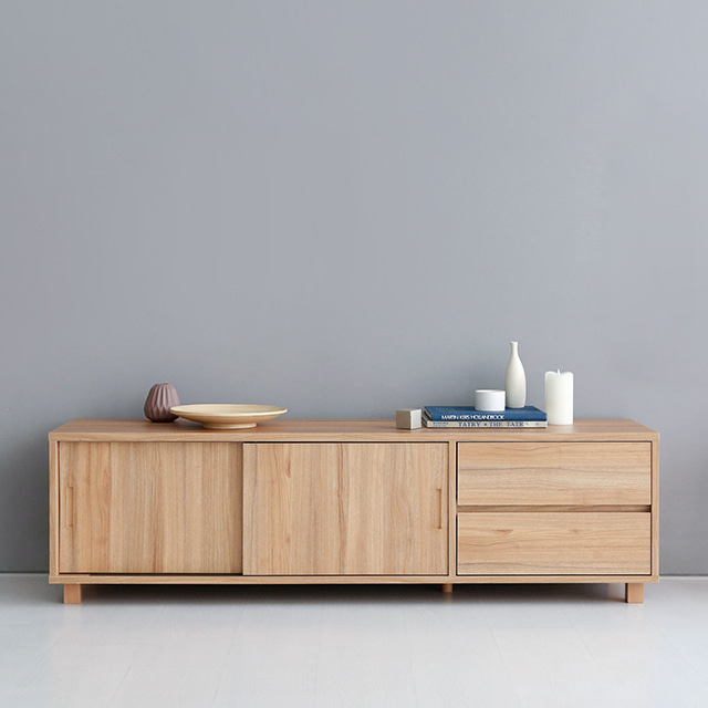 숄리드 TV 거실장 2문2서랍 15043 TVBM43150 1500x400x430mm, 캄포어베니어 9397.4154